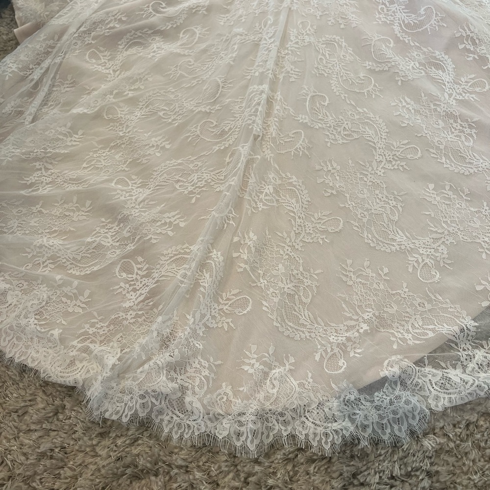 Lace blush wedding gown - Picture 5 of 6